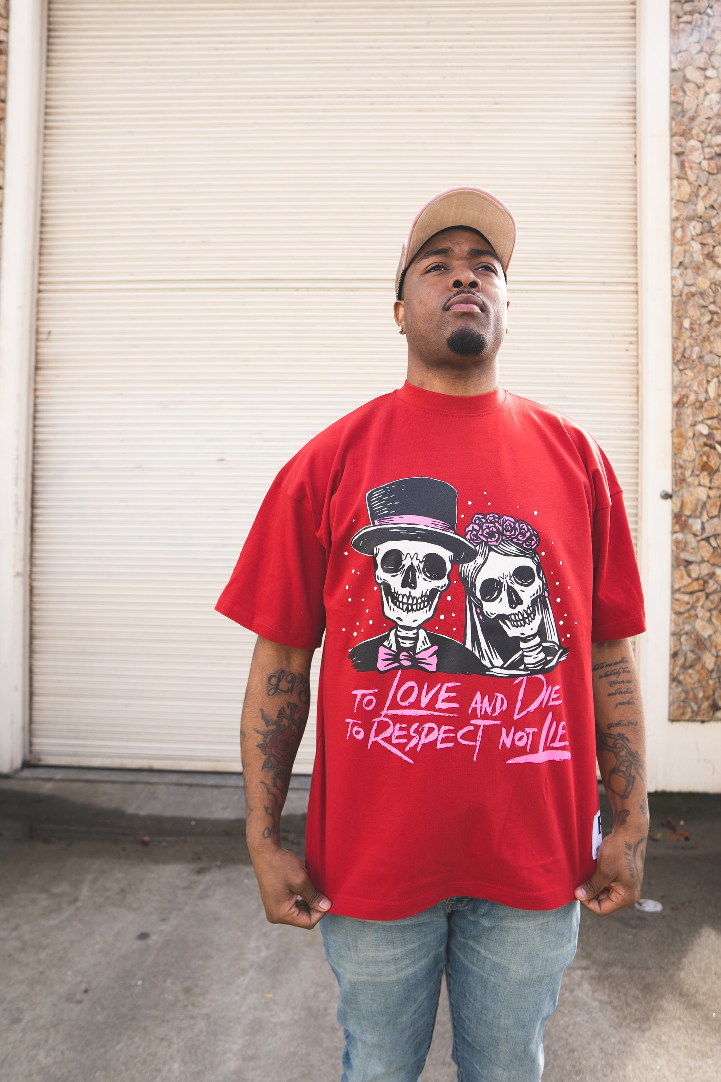 Over sized love & die tee